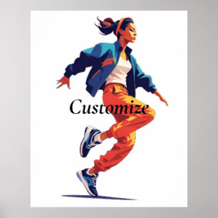 Poster Danseuse Hip hop Thunder_Cove