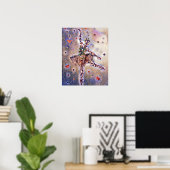 Poster Danseuse mignonne violette (Bureau à domicile)