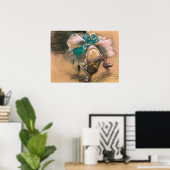 Poster Danseuse nouant ses rubans par Edgar Degas (Bureau à domicile)