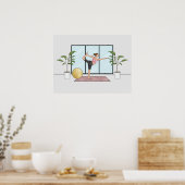 Poster Danseuse Pose Yoga Natarajasana Équilibre Entraîne (Cuisine)