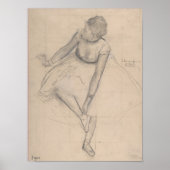 Poster Danseuse Réglage De Sa Chaussure (Devant)