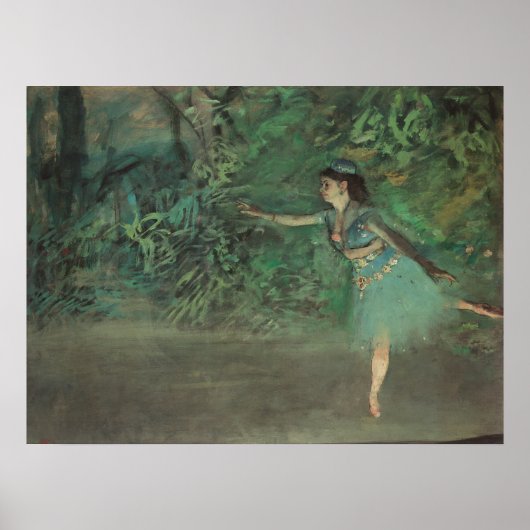 Poster Danseuse sur la scène par Edgar Degas, Ballet Vint (Devant)