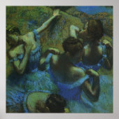 Poster Danseuses bleues par Edgar Degas, Impressionnisme  (Devant)