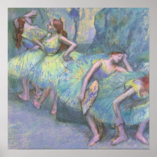 Poster Danseuses de ballet dans les coulisses d'Edgar Deg