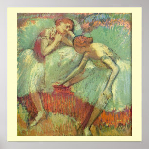 Poster Danseuses en vert par Edgar Degas, Ballet Vintage