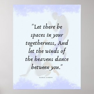 Poster Danseuses et Citation de mouvement Cloud Blue Post