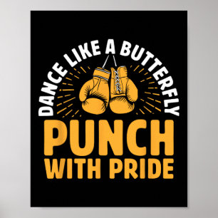 Poster Dansez Comme Un Punch De Papillon Avec Un Sport De