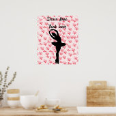 Poster Dansez d'abord, pensez plus tard | ballerine fleur (Cuisine)