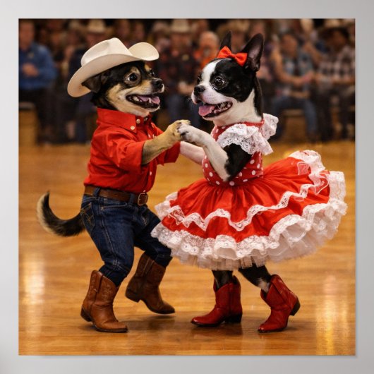 Poster "Dansons en carré!" (Devant)