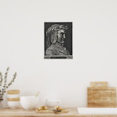 Poster Dante Alighieri Portrait Etching (Cuisine)