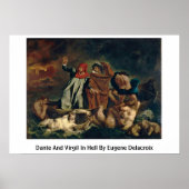 Poster Dante And Virgil In Hell By Eugene Delacroix (Devant)