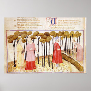 Poster Dante et Virgile au Sommet de Purgatoire