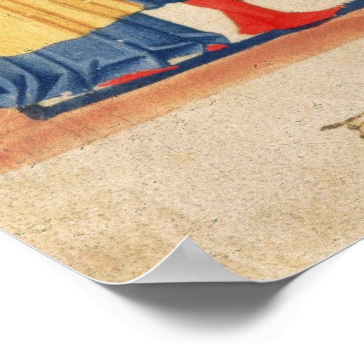 Poster Dante et Virgile découvrent le comte Ugolino (Coin)