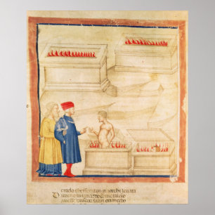 Poster Dante et Virgile découvrent le comte Ugolino
