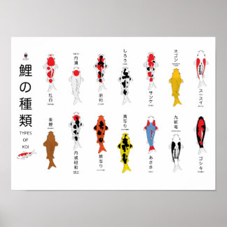 Poster d'antiquité en carpe, peint à la main