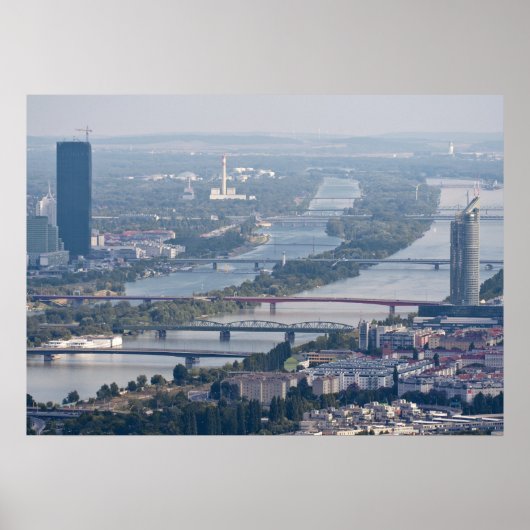 Poster Danube and New Danube (Devant)