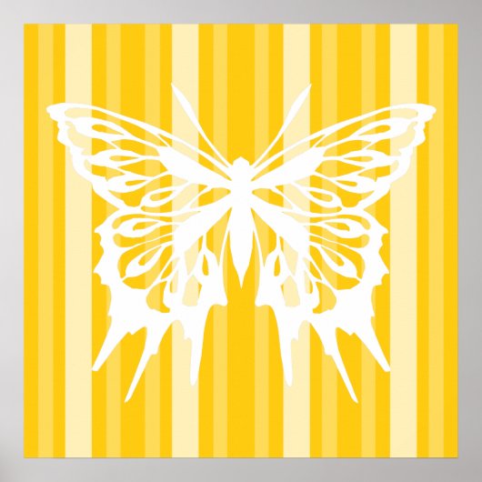 Poster Danube Victorian Lady Stripe avec Papillon (Devant)