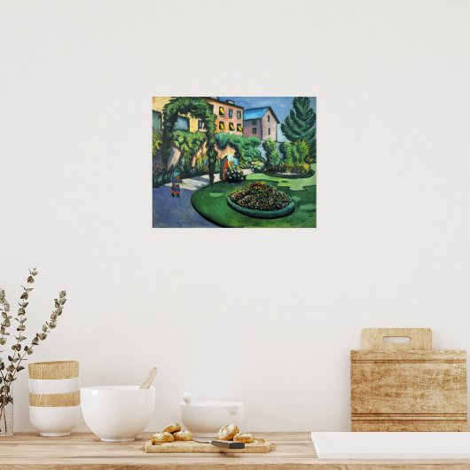 Poster d'août Macke Gartenbild (Cuisine)