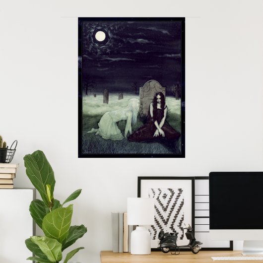 Poster d'apparition au clair de lune (Bureau à domicile)