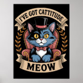 Poster Dapper Feline avec attitude (Devant)