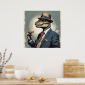 Poster Dappersauras Dinosaur - Art Print (Cuisine)