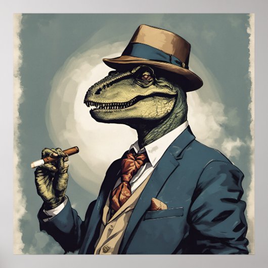 Poster Dappersauras Dinosaur - Art Print (Devant)