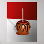 Poster d'Apple Pop Art Caramel<br><div class="desc">Poster dans un Pop art caramel pomme bercé de chocolat - art numérique imprimé</div>