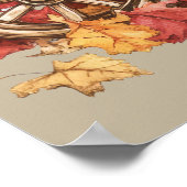 Poster d'applecart d'automne du chien (Coin)
