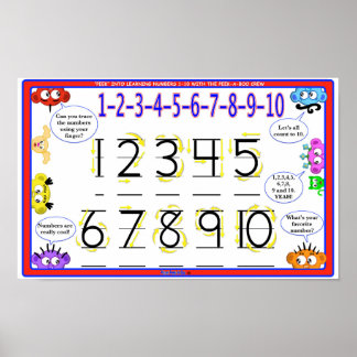 POSTER D'APPRENTISSAGE - NUMÉROS D'APPRENTISSAGE 1