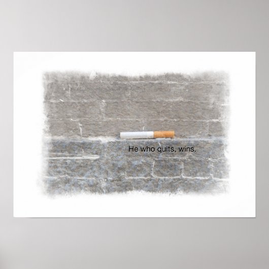 Poster d'appui pour cesser de fumer - Celui qui qu (Devant)
