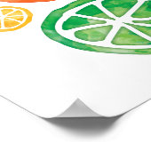 Poster d'aquarelle citron et oranges (Coin)