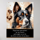 Poster d'aquarelle de chien mignon (Devant)