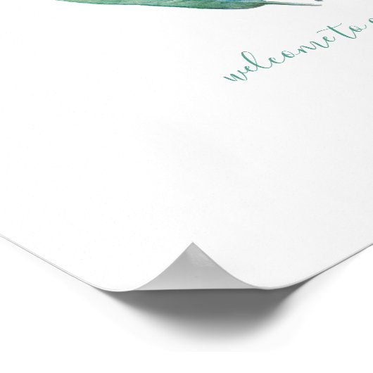 Poster d'aquarelle de fleurs tropicales (Coin)