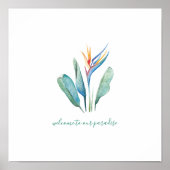 Poster d'aquarelle de fleurs tropicales (Devant)