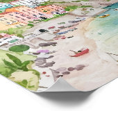 Poster d'aquarelle de la côte d'Amalfi (Coin)