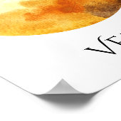 Poster d'aquarelle de la planète Vénus (Coin)