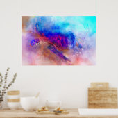 Poster d'aquarelle de la tortue de mer d'Hawaï (Cuisine)