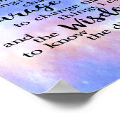 Poster d'aquarelle de prière de sérénité (Coin)