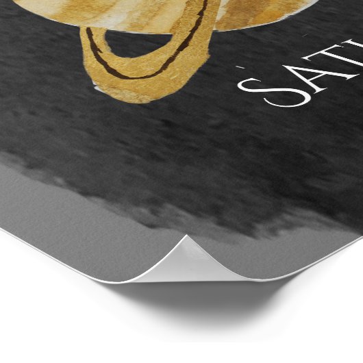 Poster d'aquarelle du système solaire (Coin)