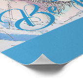 Poster d'aquarelle Girl with Red Rose Beret (Coin)