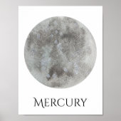 Poster d'aquarelle Mercury Planet (Devant)