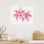 Poster d'aquarelle Stargazer Lilies (Cuisine)