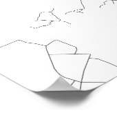 Poster Dar es Salaam, Tanzanie (noir sur blanc) (Coin)