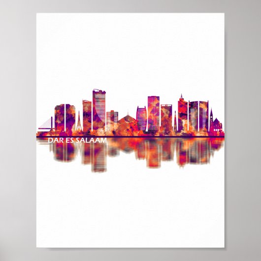 Poster Dar es Salaam Tanzanie Skyline (Devant)