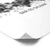 Poster Dar es Salaam Tanzanie Skyline BW (Coin)