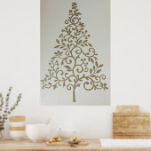 Poster d'arbre de Noël Vintage (Cuisine)