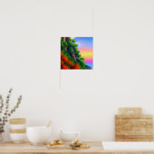 Poster d'arbres sur le versant de la montagne (Cuisine)