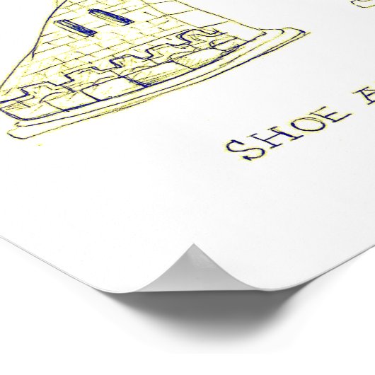 Poster d'architecture de chaussures (Sepia) (Coin)