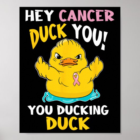 Poster Daring Duckie - Guerrier du cancer du sein (Devant)