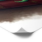 Poster Dark Academia Reading Dragon Sticker Bookworm Slee (Coin)